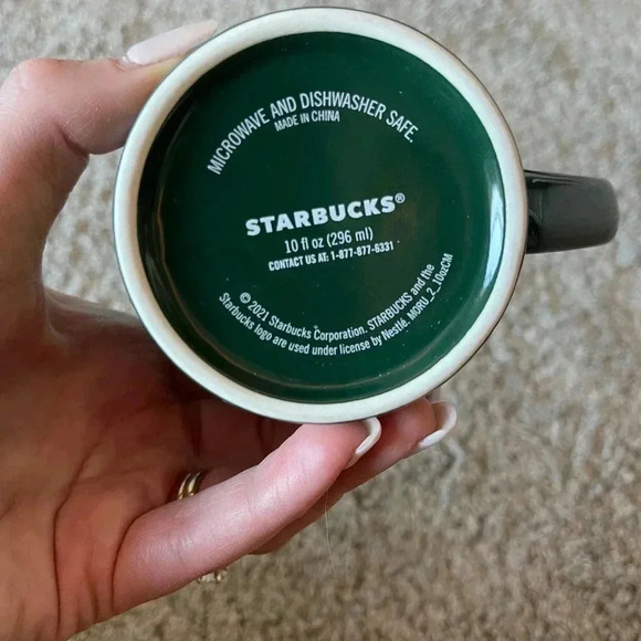 Starbucks 2021 Multi Graphic Coffee Mug Green 10 fl oz 296ml - Picture 3 of 7